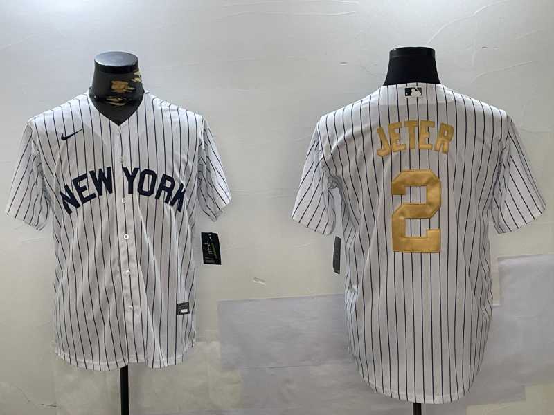 Men's New York Yankees #2 Derek Jeter White Pinstripe Fashion Cool Base Jersey,We sell and wholesale Men's New York Yankees #2 Derek Jeter White Pinstripe Fashion Cool Base Jersey on line form chian!